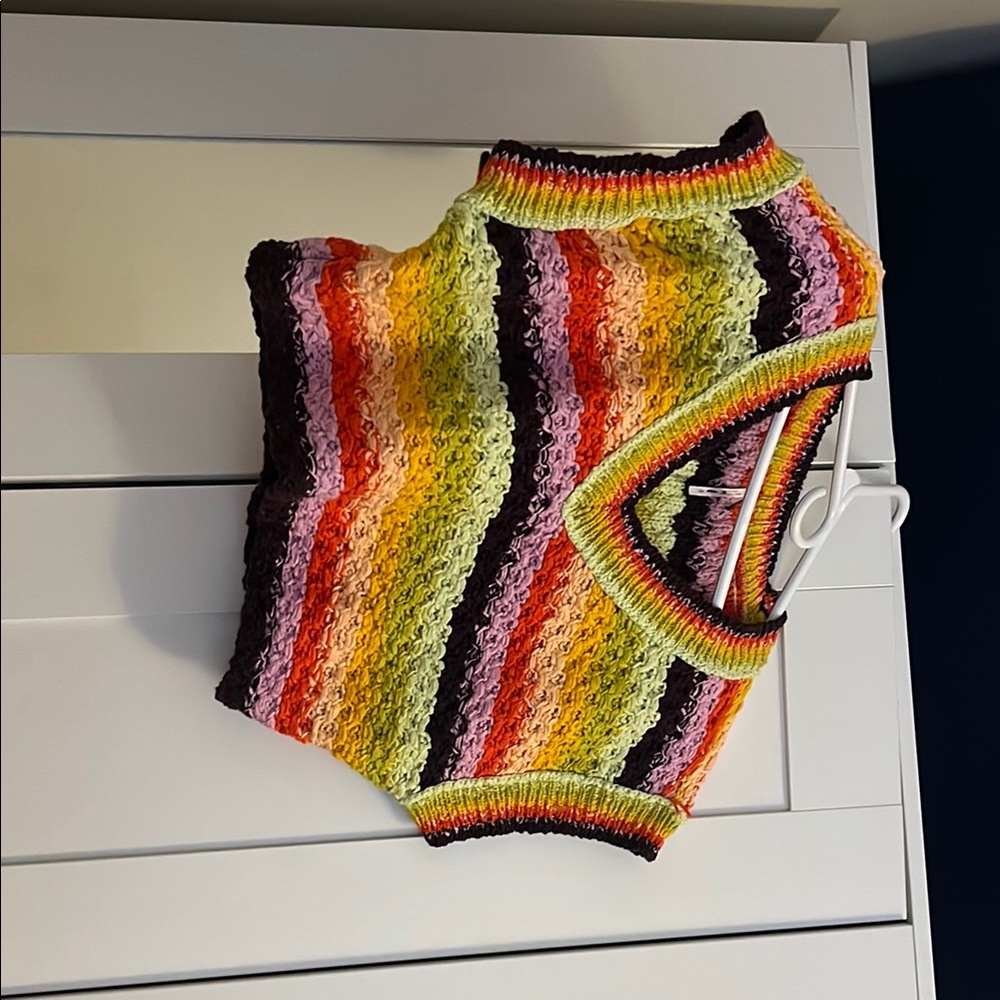 Colorful Striped Knit Top